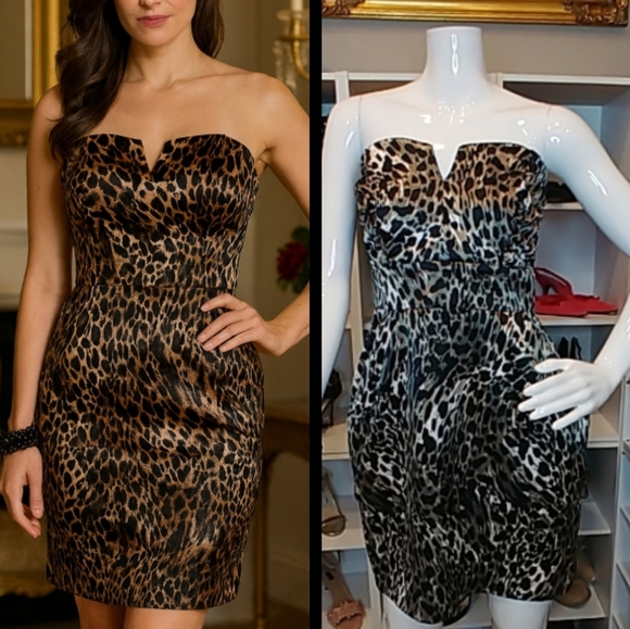 Wishes Wishes Wishes Dresses & Skirts - WISHES WISHES WISHES JUNIORS LEOPARD PRINT DRESS 7